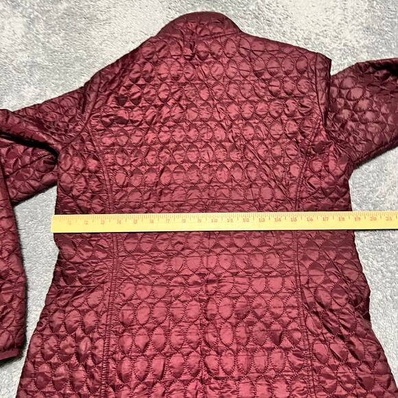 Lands End Coat Womens Small 6-8 Puffer Quilted Jacket Red Maroon Primaloft - Picture 4 of 7